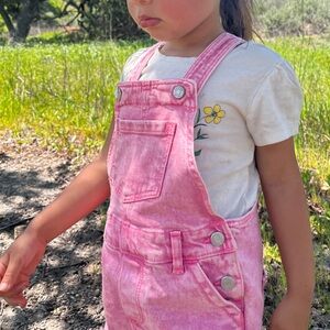 GAP Pink Denim Kids Overalls 2t